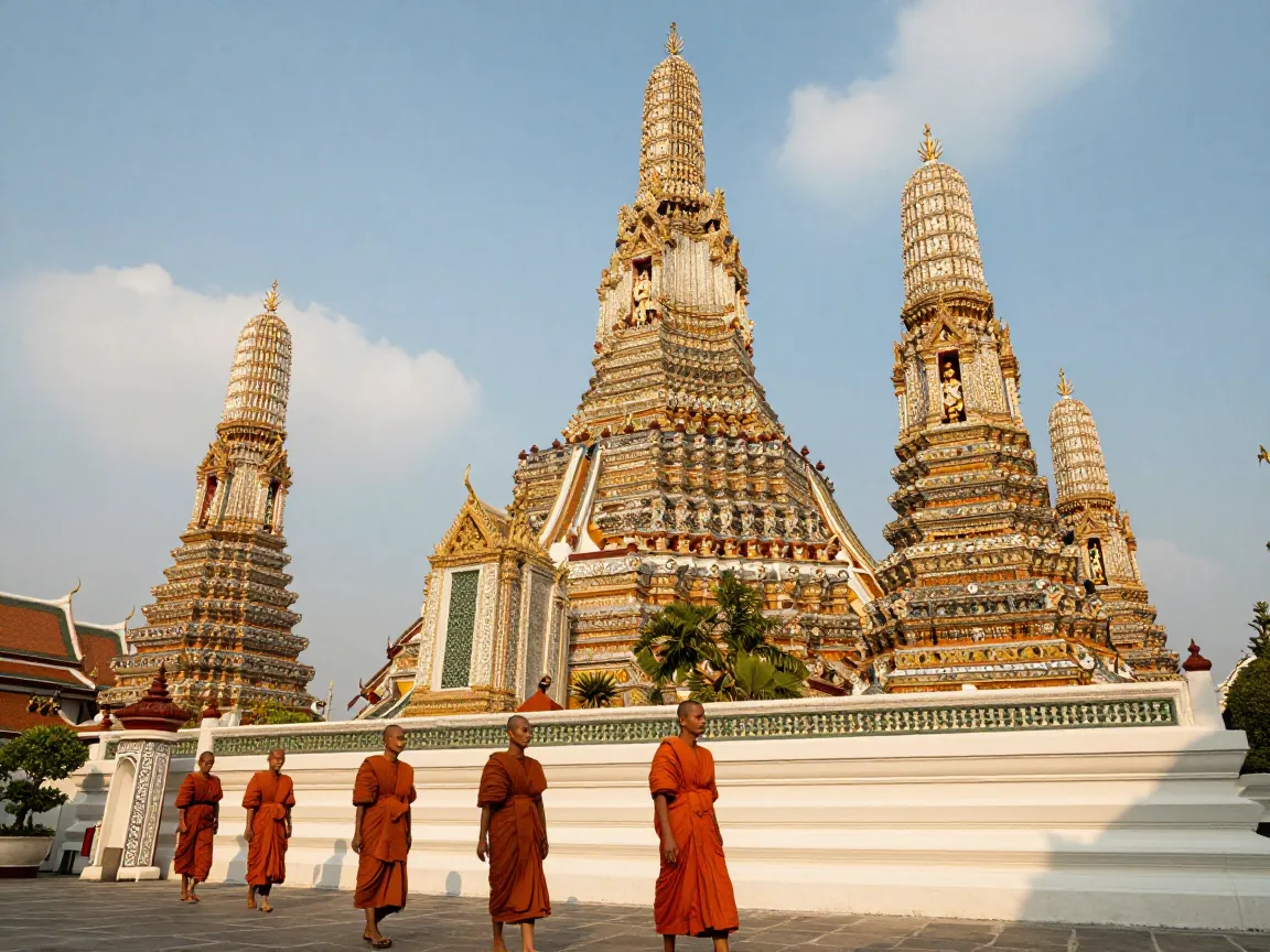 Golden Thai temple complex