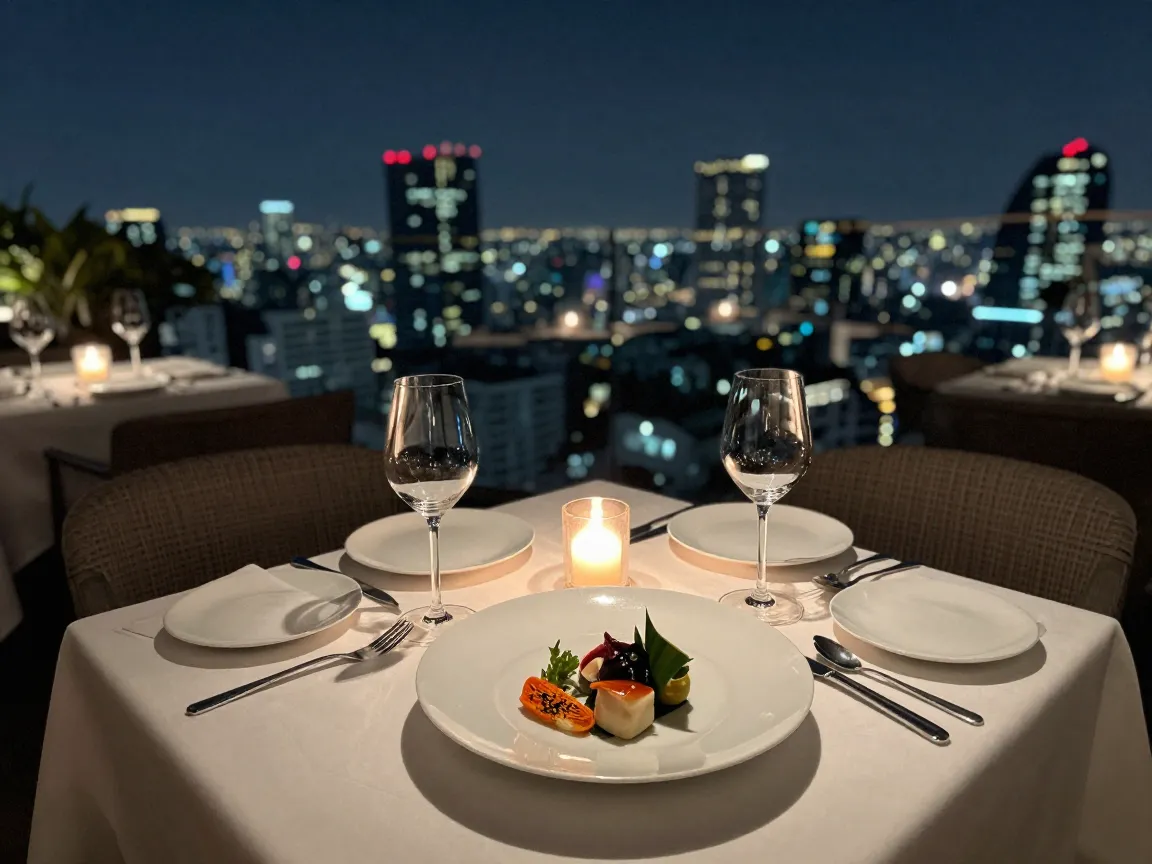 Rooftop fine dining